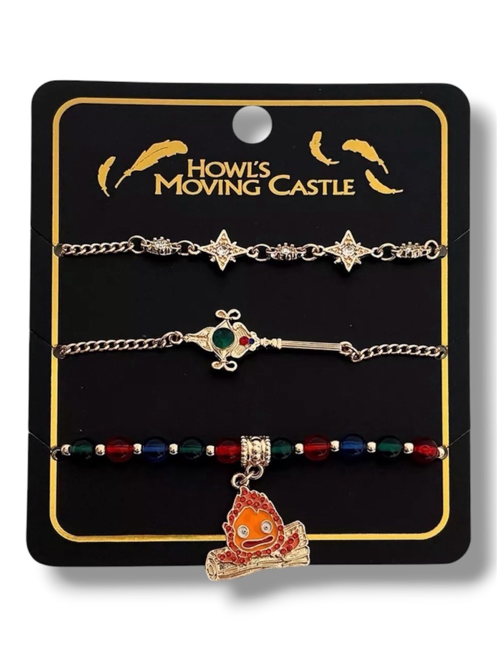 3-Pack Studio Ghibli Howl's Moving Castle Calcifer Bracelet Set - NWT